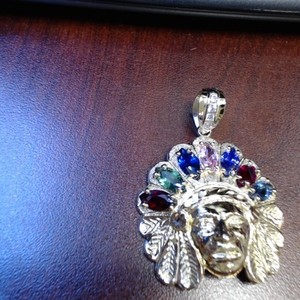 14K Yellow Gold Indian Pendant